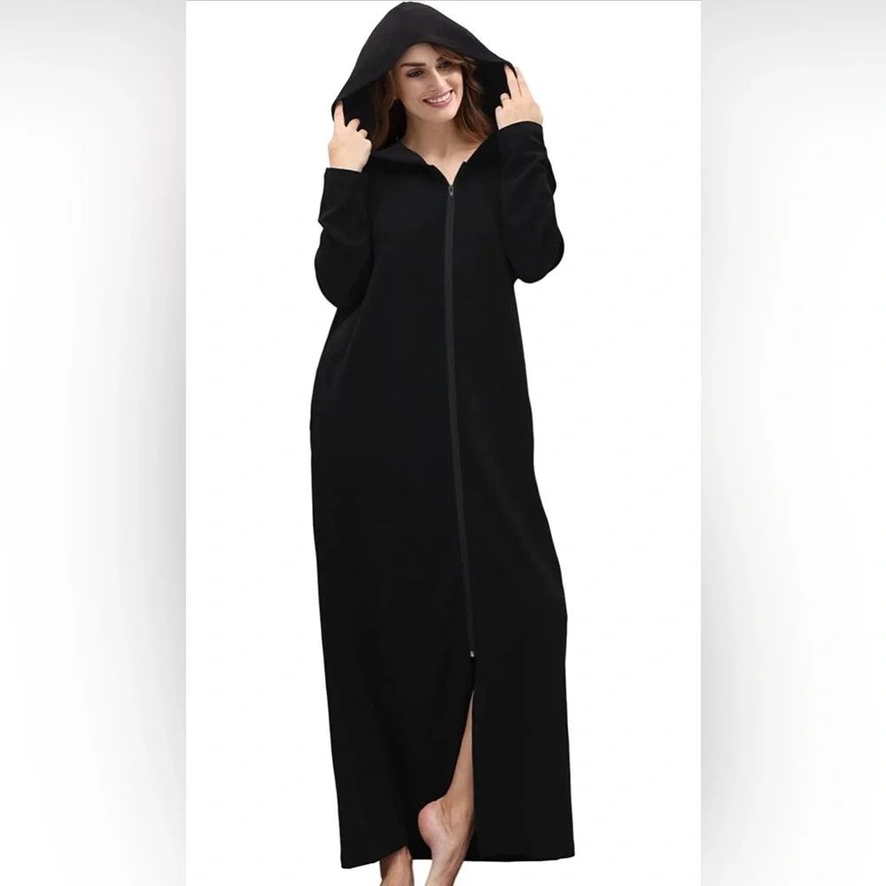 Fleece Hoodie Dress/Kaftan Dress - Picture 6 of 6